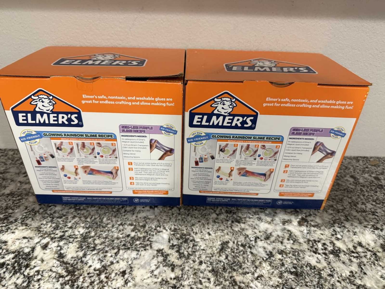 Elmer’s Glue Ultimate Slime Kit 10 Piece Washable Glitter Colors Glow – 2 Boxes!