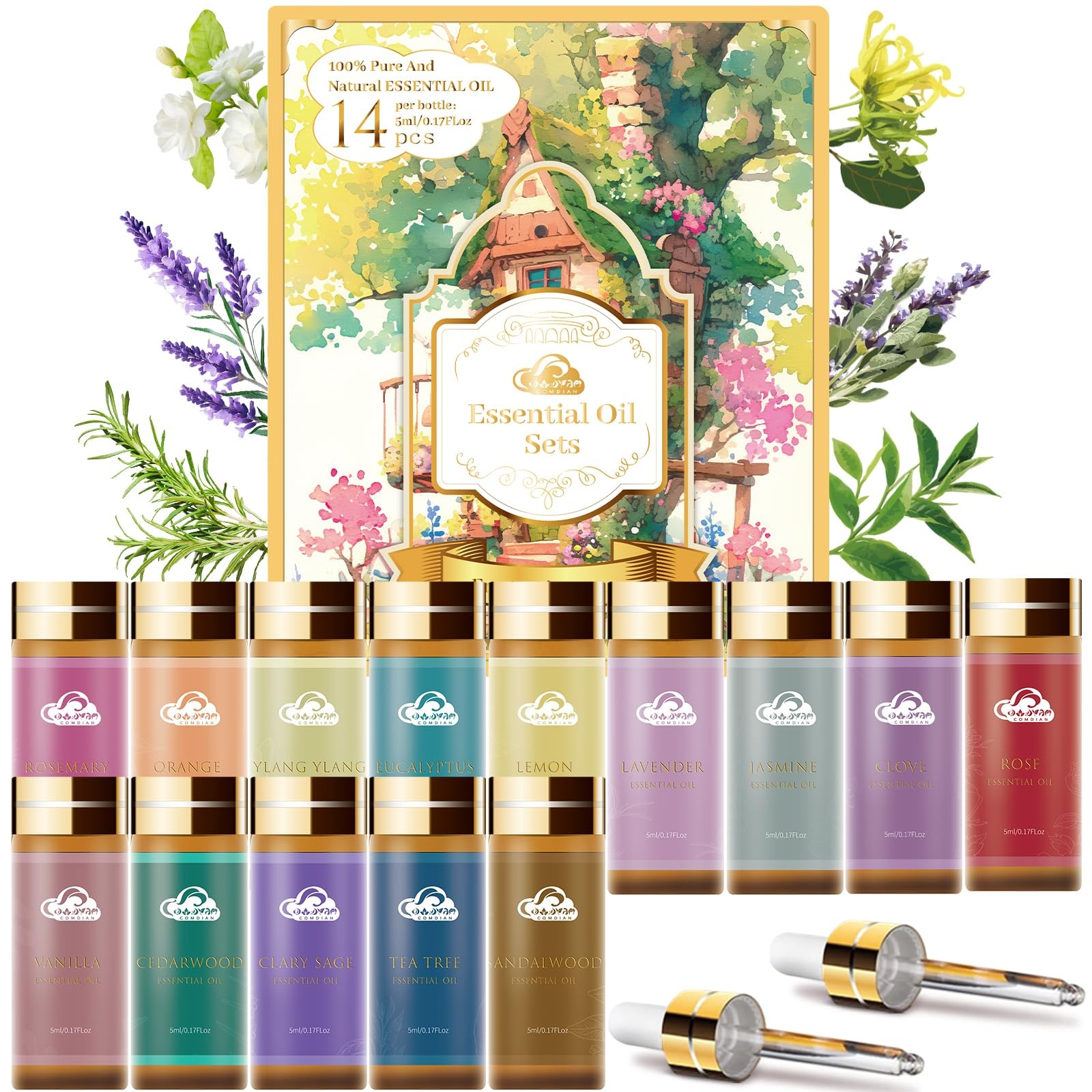 Fragrance Essential 1 Fl Oz (Pack of 14), 14 Pack Oil Set Yellow