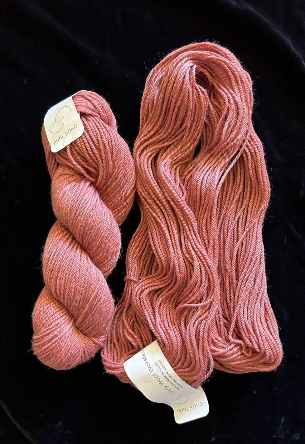 Purl Soho Yarn Daily Wool Worsted “Cinnamon Bark” 100% Superwash Aran Lot of 2