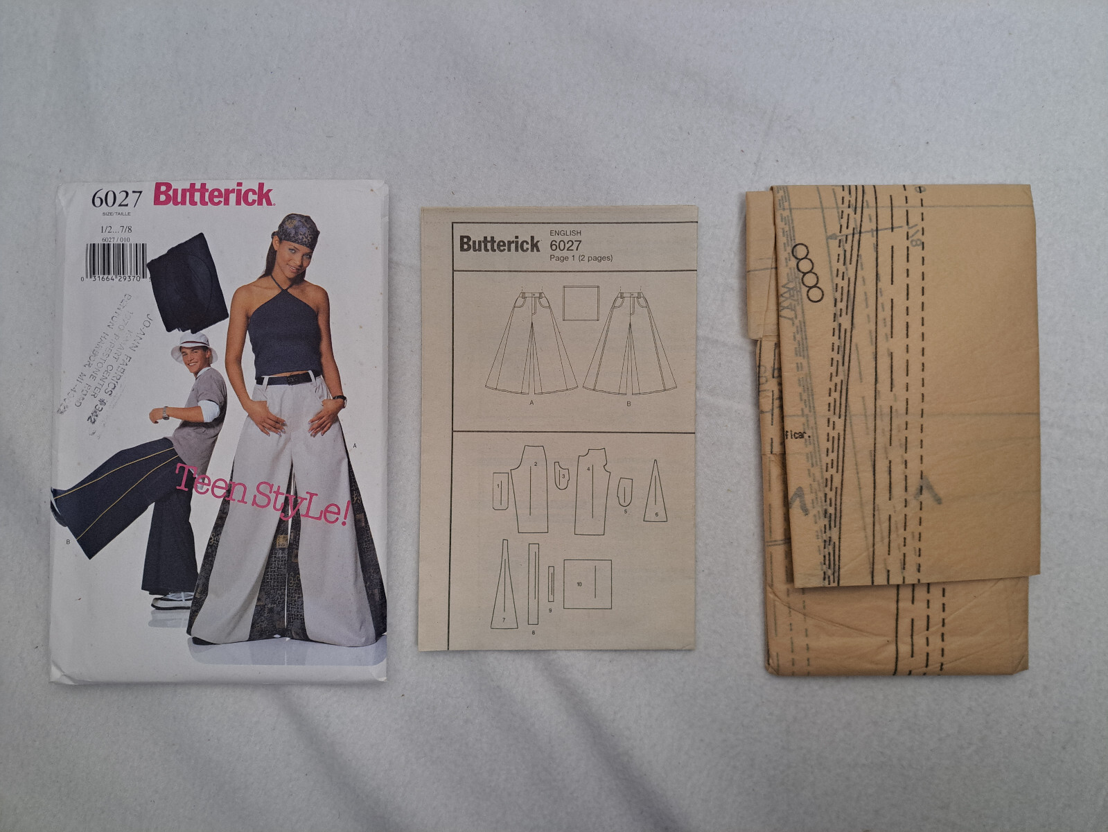 Butterick Pattern – Unisex Juniors’ Pants (1/2-7/8) #6027 – Uncut