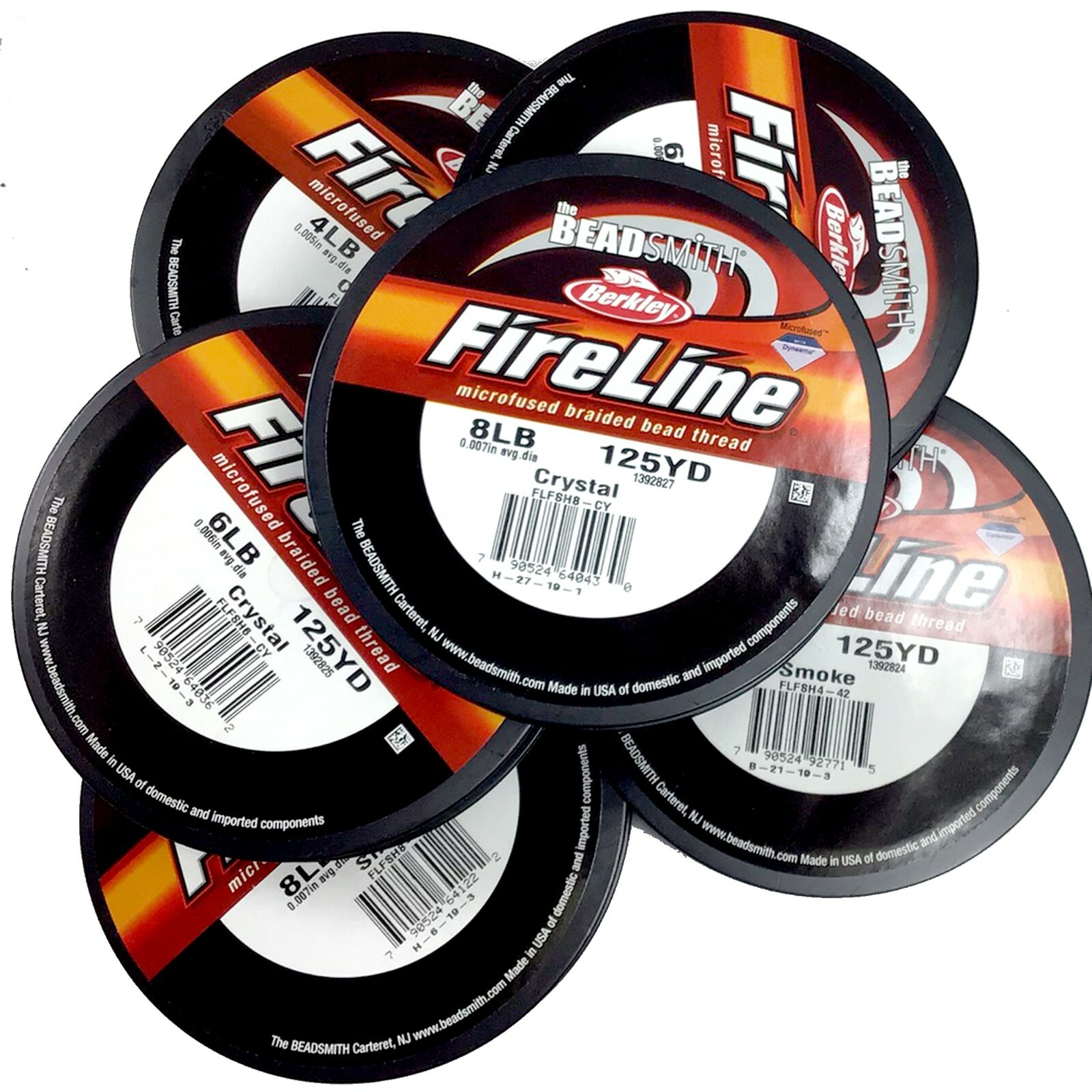 FireLine Beading Thread Crystal Smoke Black Beadsmith 4LB 6LB 8LB 125 yard/spool