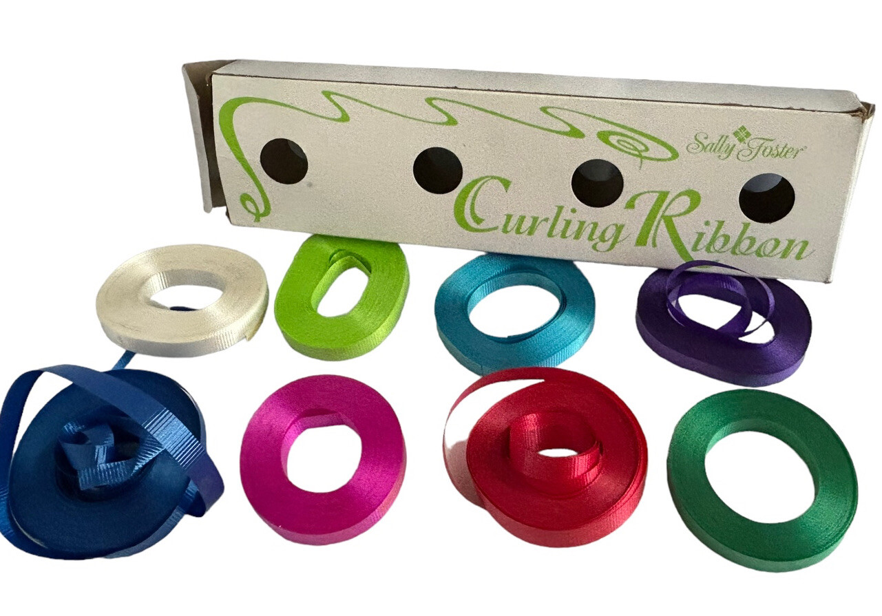 Curling Ribbon VINTAGE To Now Mixed Lot 43 Gift Wrap Bow Making – New and Used