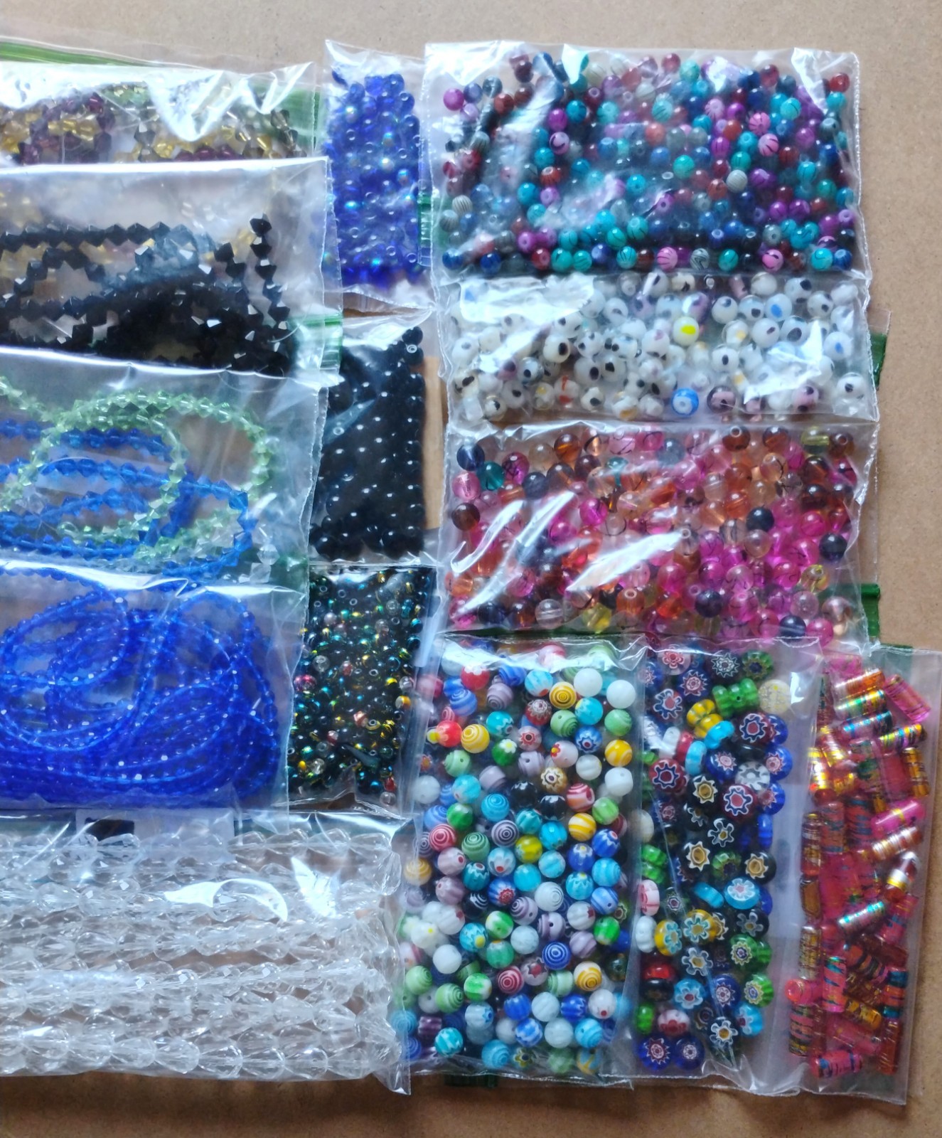 Glass beads lot bulk 5+ pounds faceted bicone teardrop 4mm 6mm 8mm 10mm 3