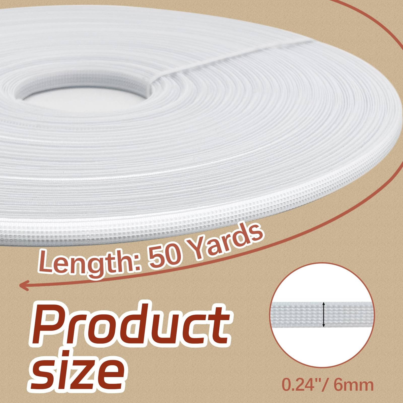 50 Yards Plastic Boning for Sewing, 6mm Sew-Through Low Density Corset Boning…