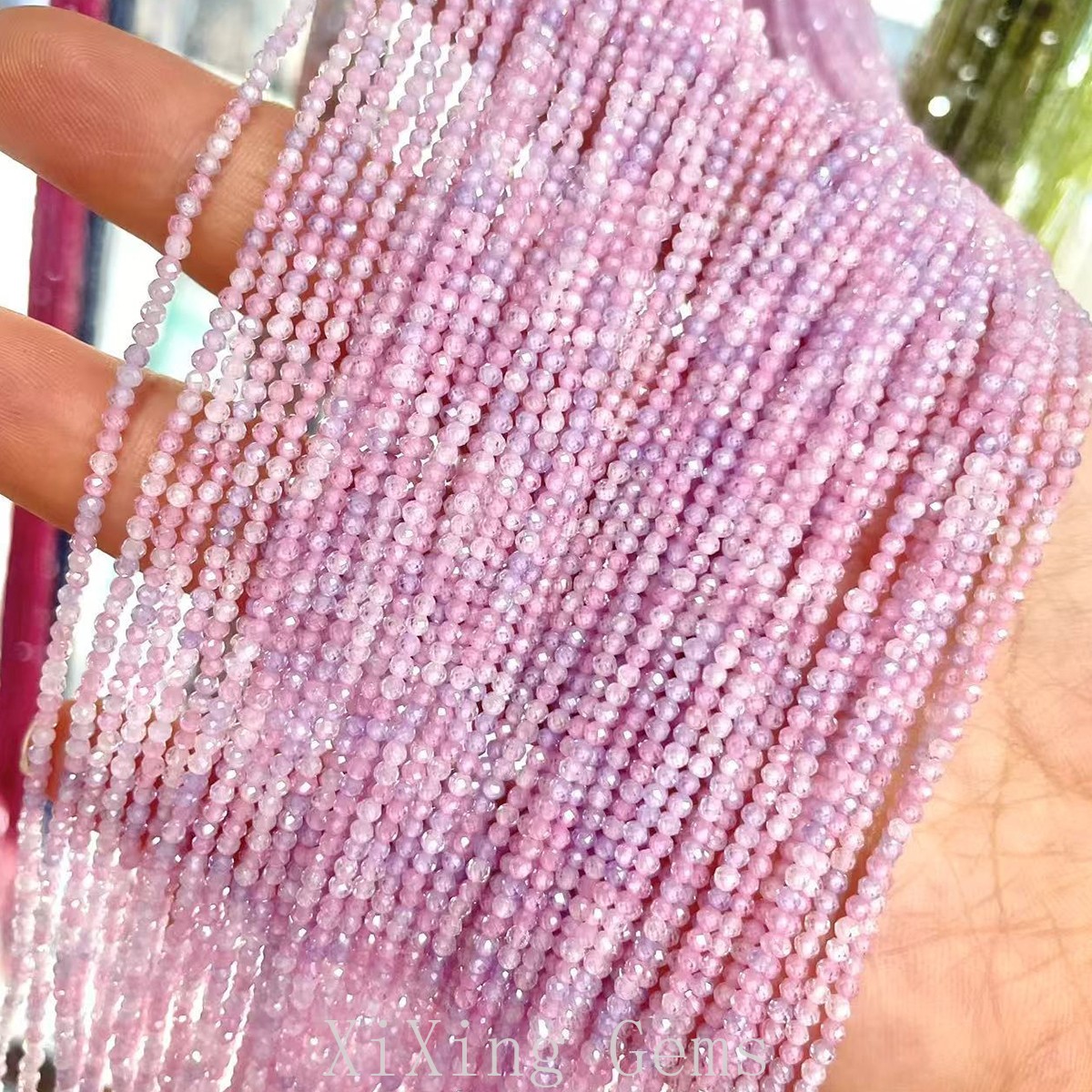 2mm Dopamine Pastel Purple Faceted Mixed Natural Zircon Beads for Jewelry Making