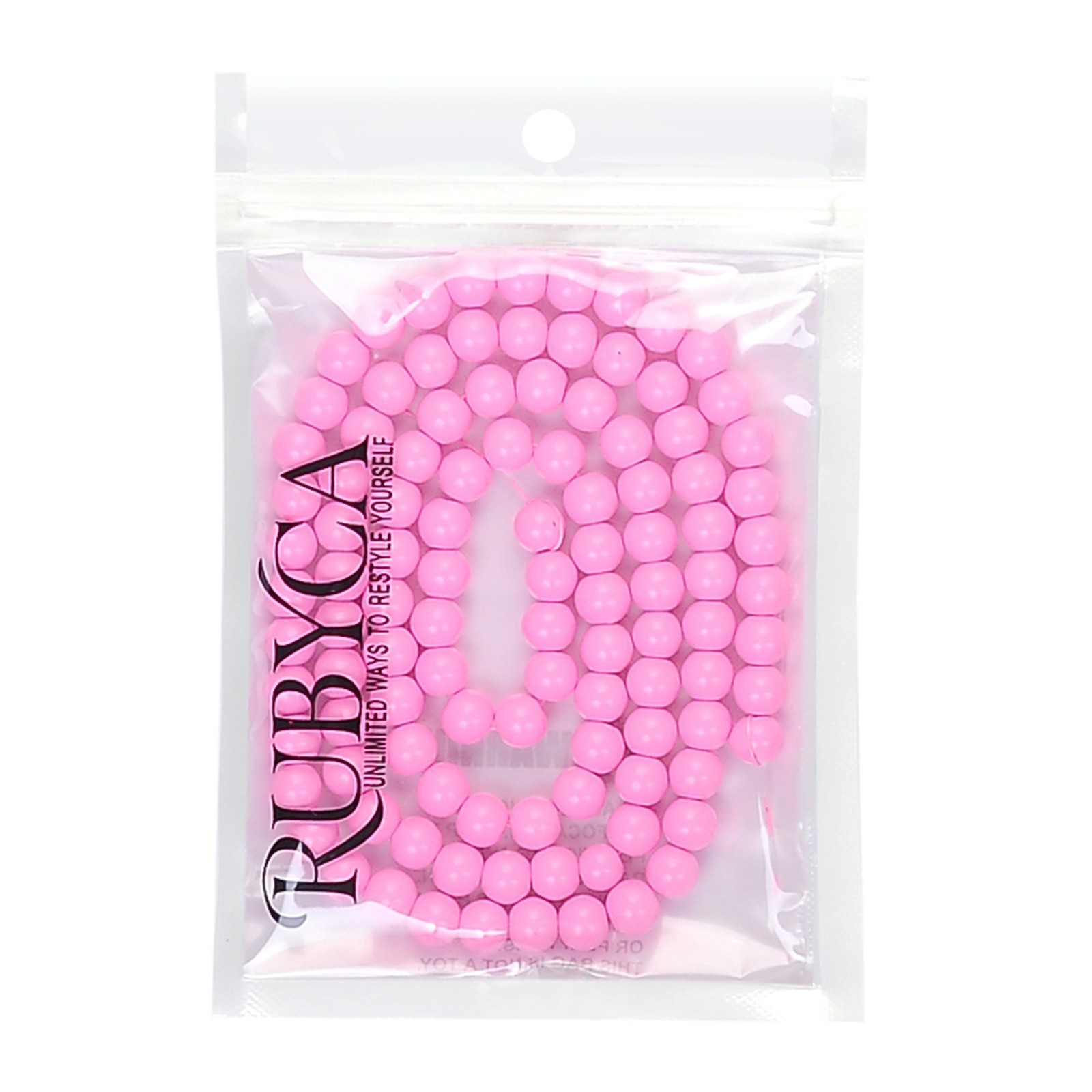 RUBYCA Round Opaque Painted Druk Czech Glass Beads Bulk Jewelry 4mm, Dark Red