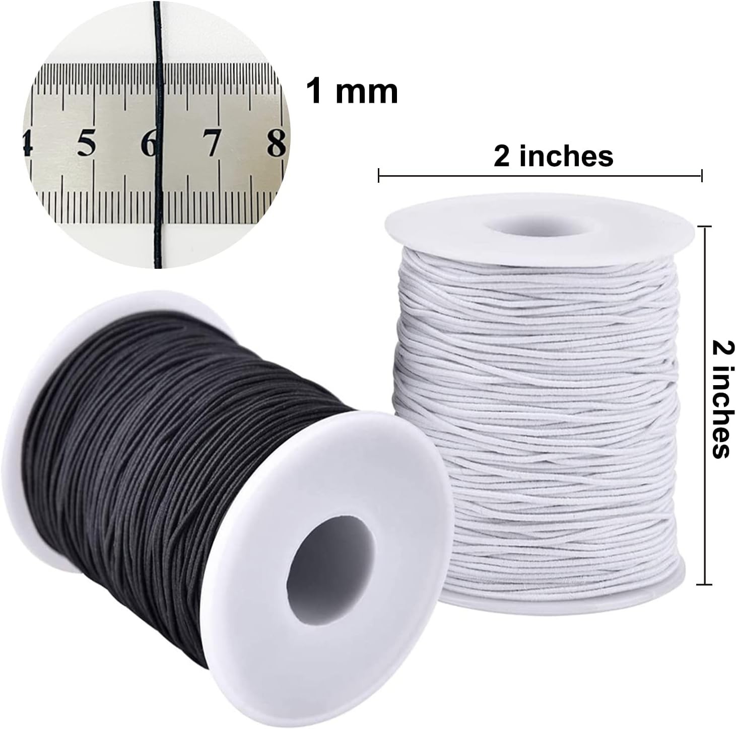4× Stretchy String for Bracelets Sturdy Elastic Cord DIY Jewelry Making 1 mm USA