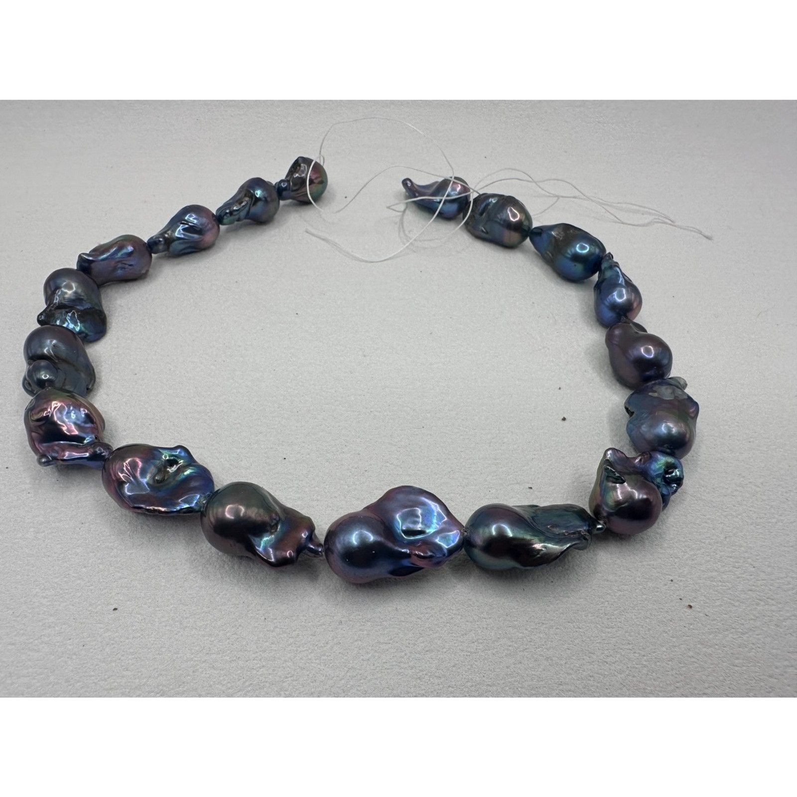 Peacock black baroque pearl strand for DIY