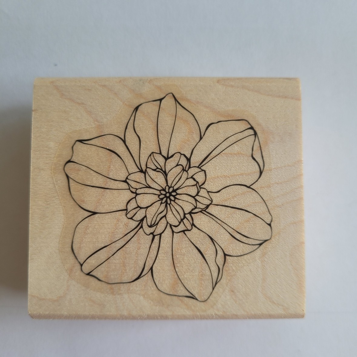 Gardenia Flower Mounted Rubber Stamp