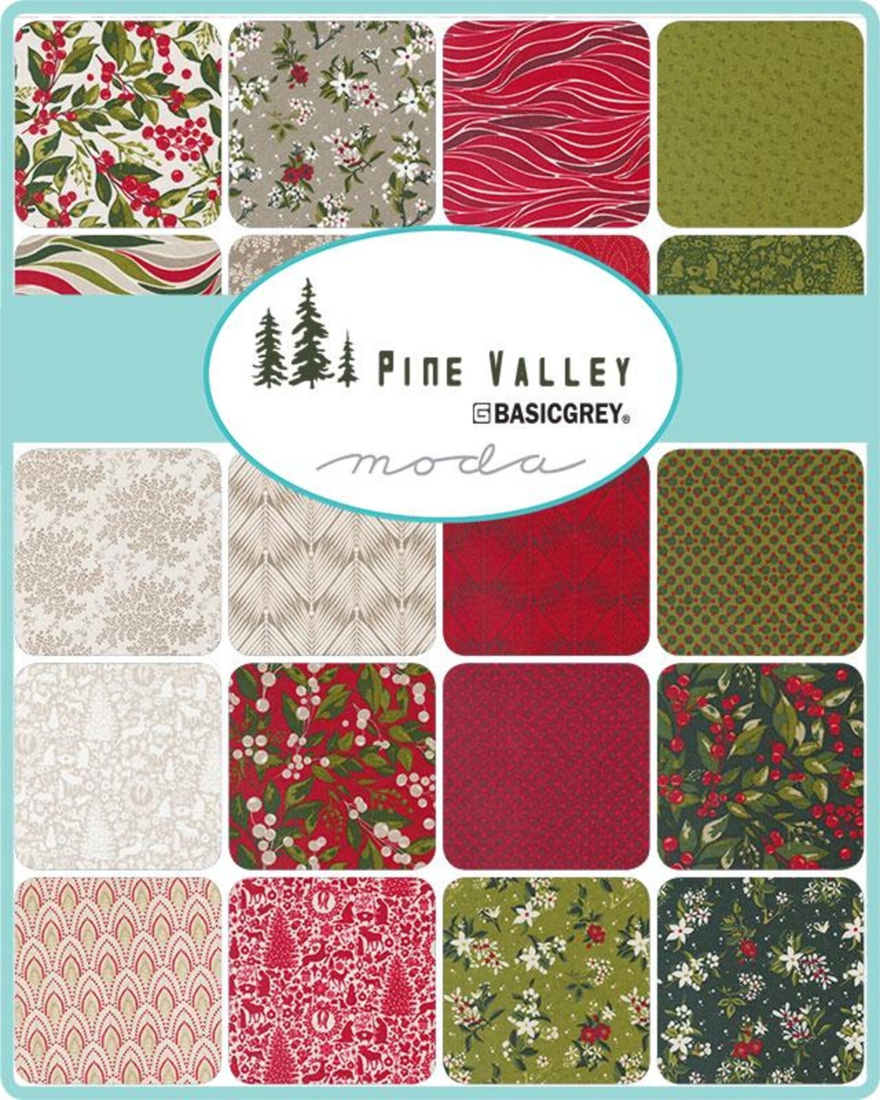 MODA Pine Valley Fat Quarter Bundle 32 Full Collection by Basic Grey
