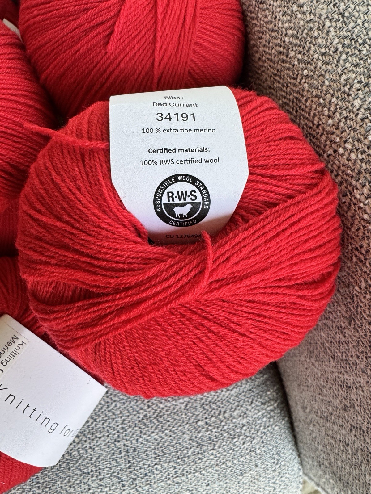 Lot Knitting For Olive Merino (11) & Silk Mohair (7) Red Currant NEW
