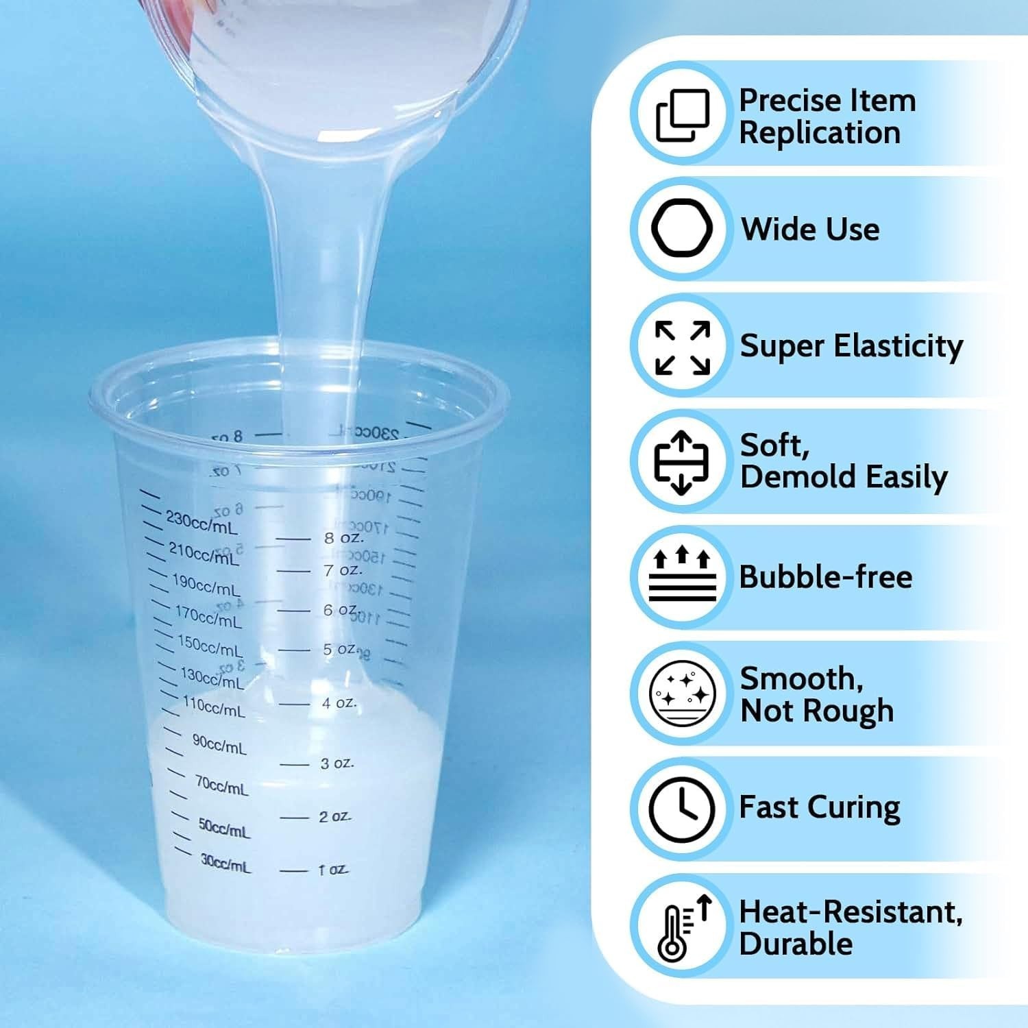Silicone Mold Making Kit, 2.32Lb(8/37Oz) Super Elastic Liquid Silicone For Mold