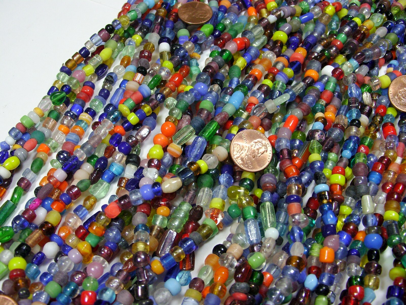 2 Pounds Assorted India Handmade Spacer Glass Beads Wholesale Bulk Lot (TD-71)