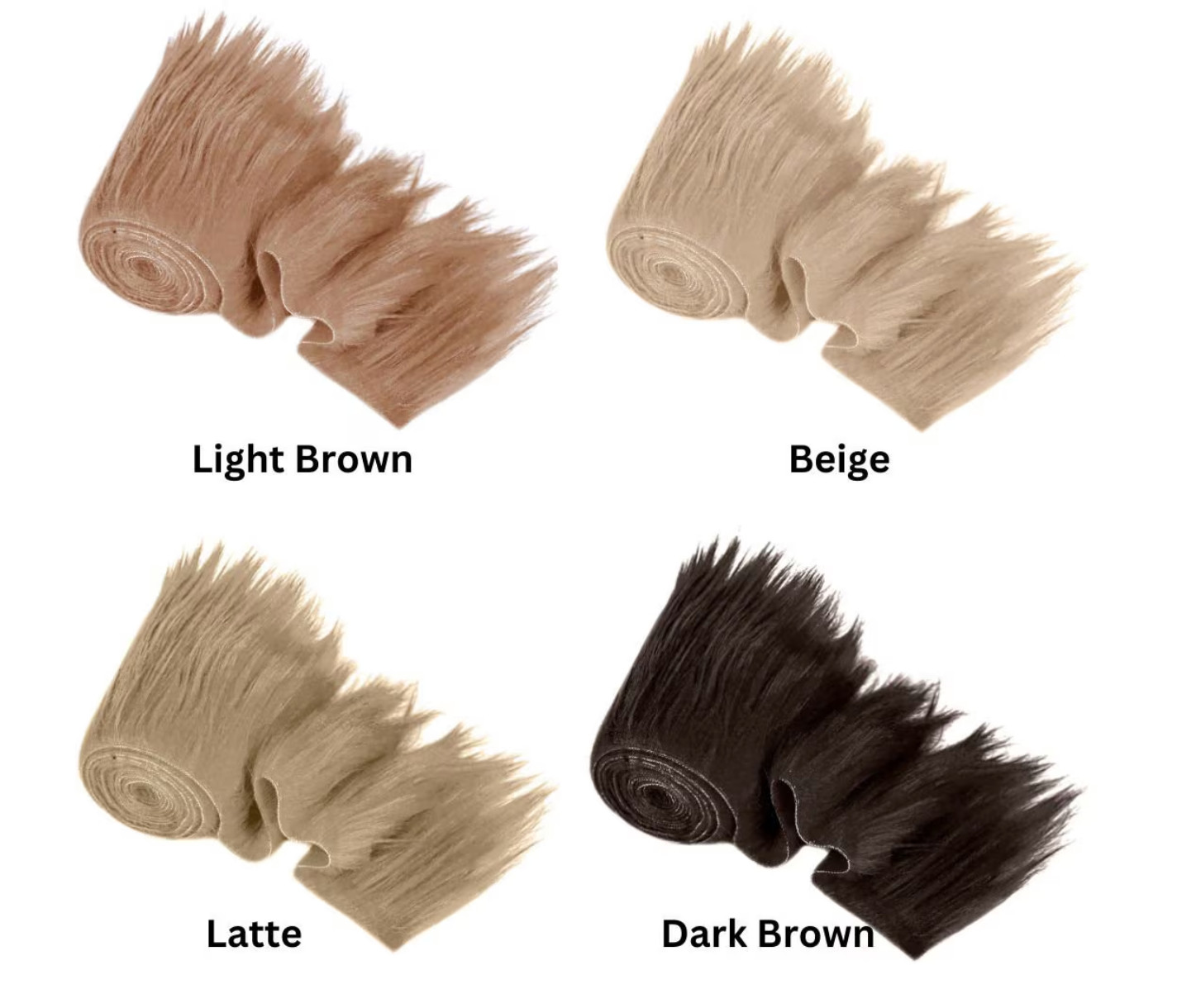 FabricLA | 60 inch Shaggy Faux Fur Fabric Trim Ribbon | 28 Colors to choose