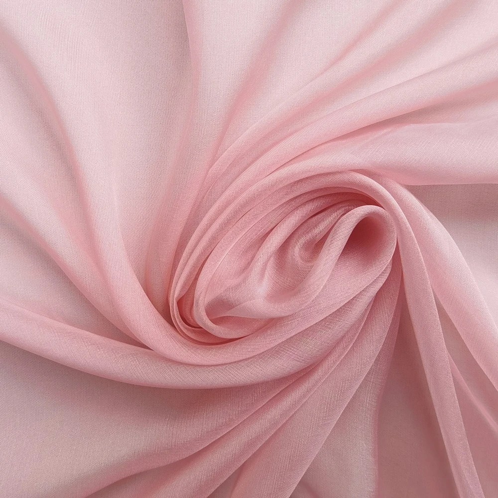 55” Wide Plain Mulberry Pure Silk Chiffon Fabric By the Yard Flowy Wedding Silk