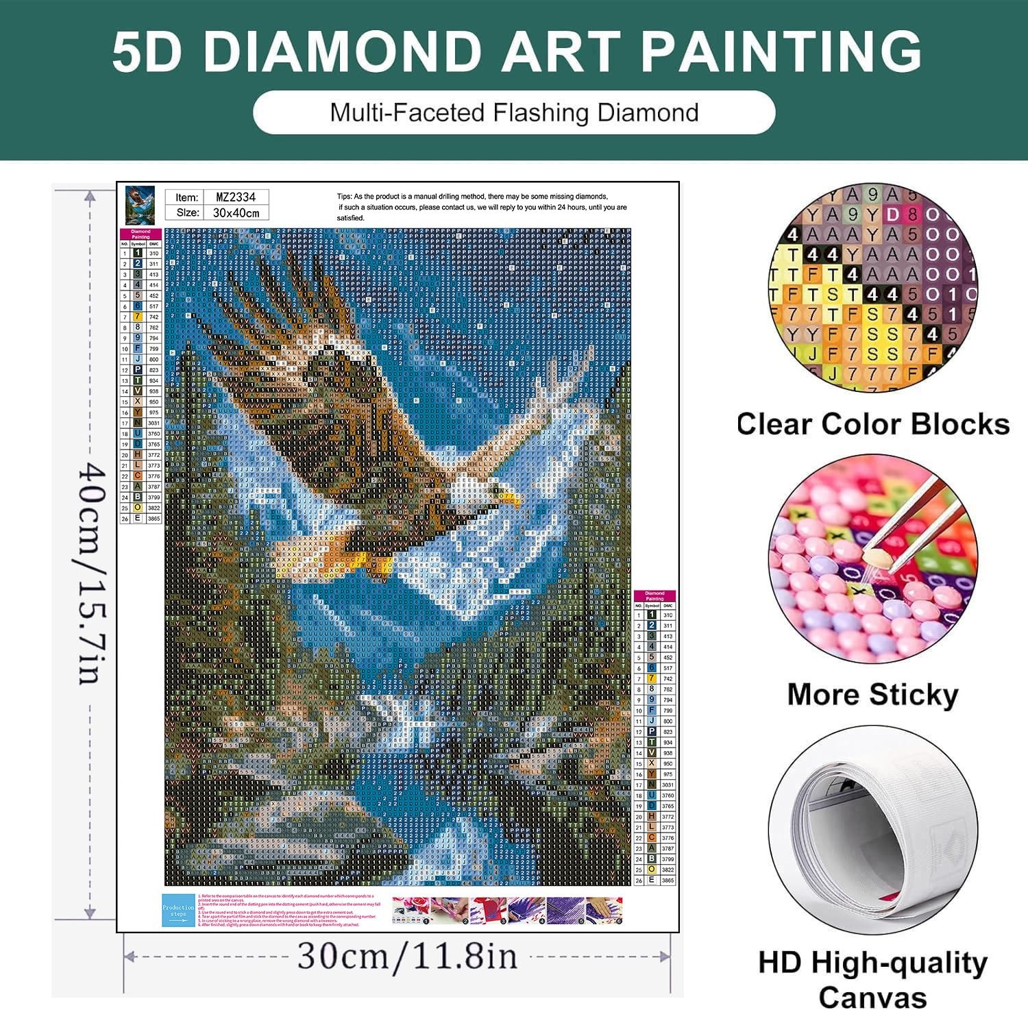 Eagle Diamond Art Kits for Adults, Eagle Landscape Diamond Painting Kits for Adu
