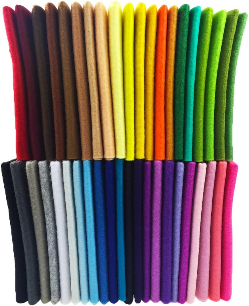 42Pcs1.4Mm Thick Soft Felt Fabric Sheet Assorted Color Felt Pack DIY Craft Se…