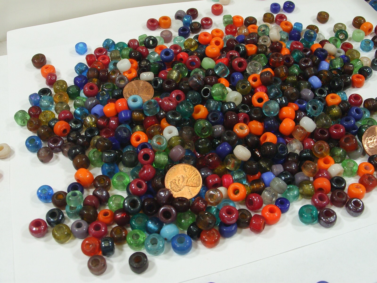 2 Pounds Assorted Color 6mm x 9mm Glass Pony Beads India Bulk Lot Sale (NBW-9)