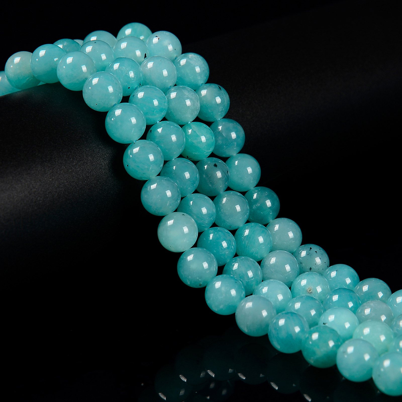 High Quality Blue Green Amazonite Smooth Round Beads 6mm 8mm 10mm 15.5” Strand