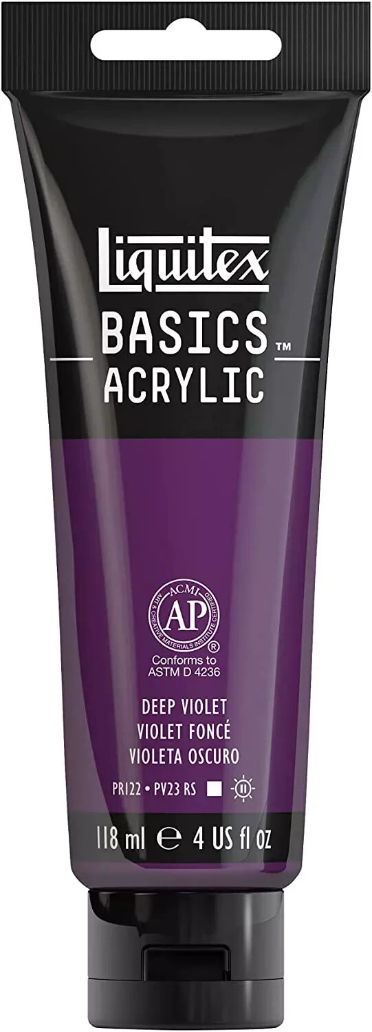 NEW ⭐️ Liquitex BASICS Acrylic Paint, Deep Violet 118ml 4oz 1046-115
