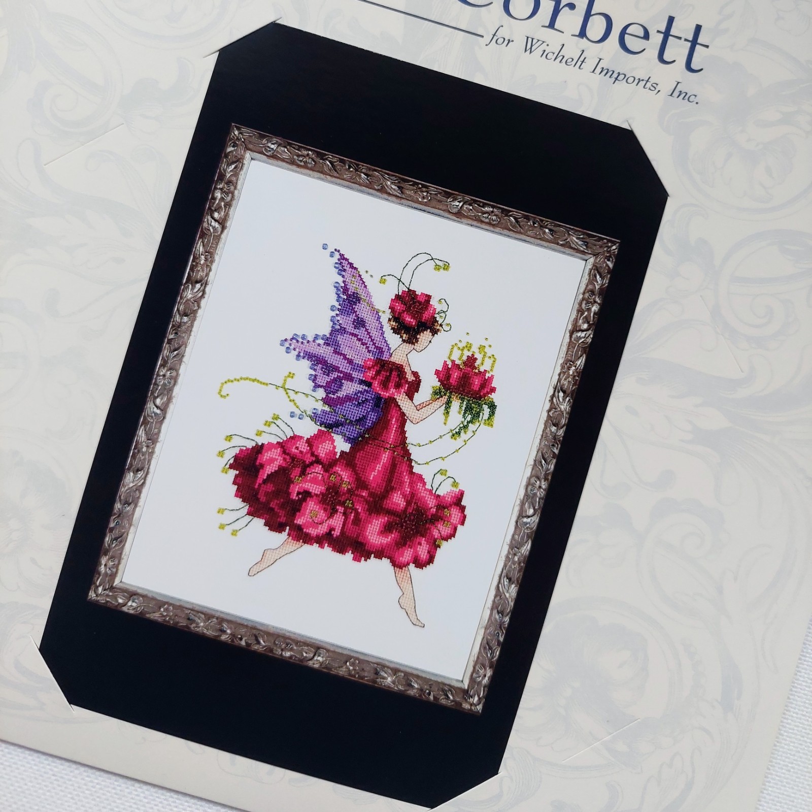 Nora Corbett Geranium Beaded Cross Stitch Pattern and Mill Hill Beads NC198