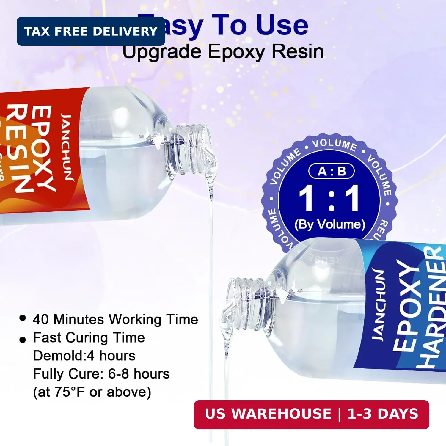 Durable Crystal Clear Epoxy Resin 16oz – Self-Leveling & UV Resistant for Art
