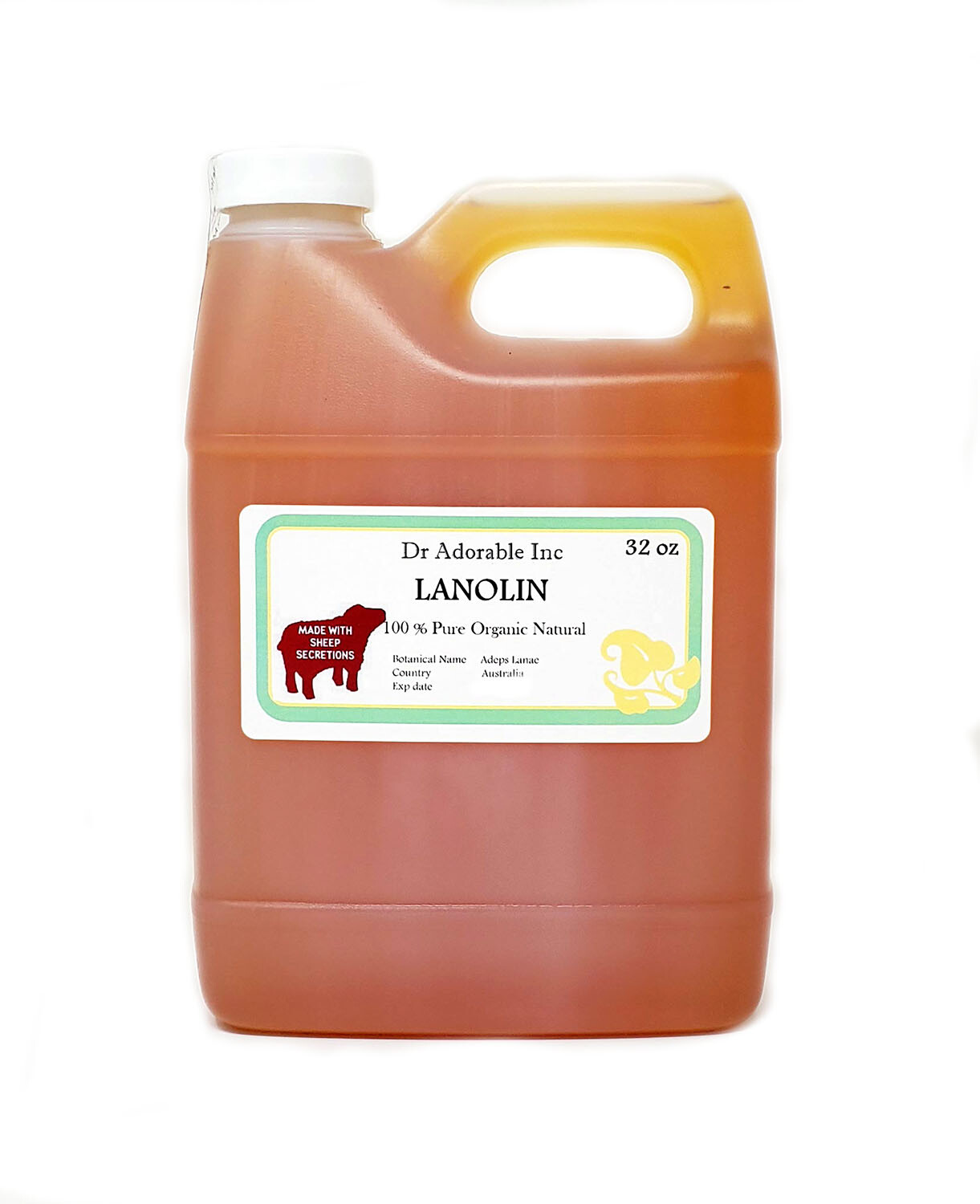 LANOLIN OIL USP SKIN MOISTURIZING BY DR.ADORABLE ORGANIC PURE 2oz – UP TO 7LB