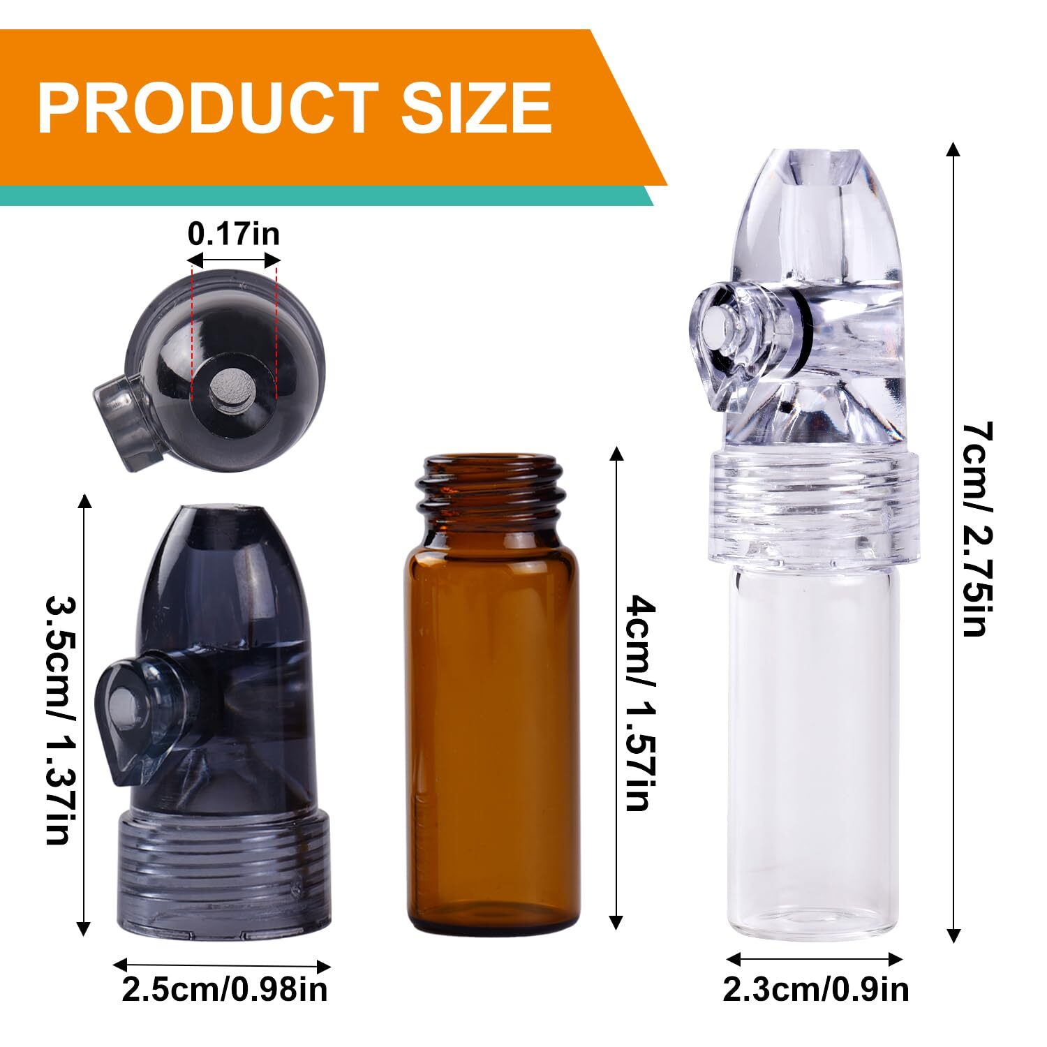 Portable Glass Ieak-proof Decorative Bottle (4 Pack)