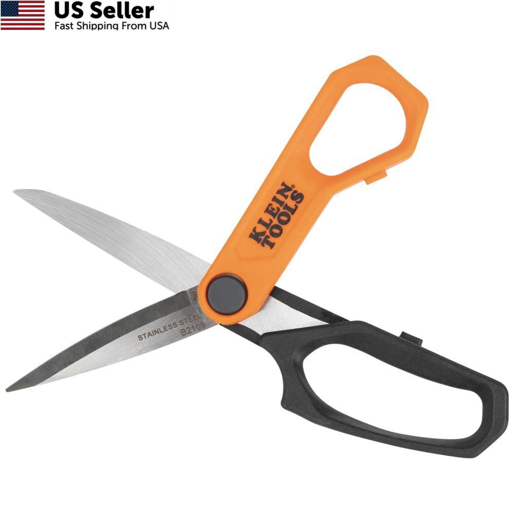Klein Tools B2109 Heavy Duty Scissors, Multipurpose Utility 9-Inch, Orange