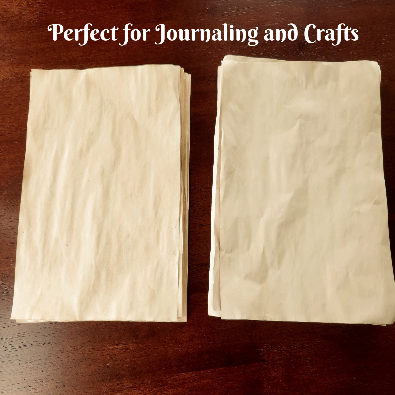 10 sheet bundles of tea stained paper, hand dyed, aged, junk journal, stationary
