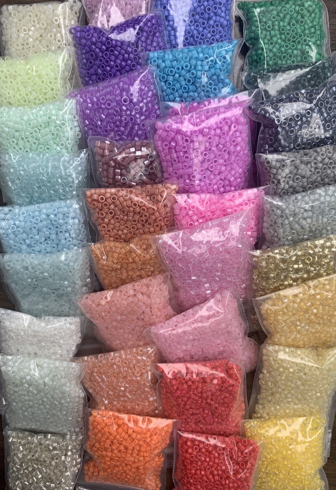 9.2OZ/260G Glass Beads Bulk Lot Mixed Size Assorted Glass Delica Beads 26 COLORS