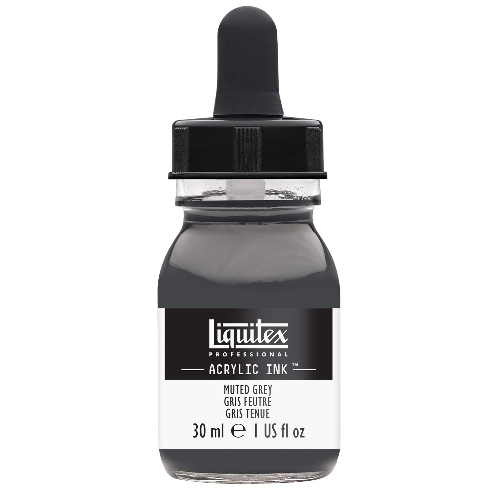 Liquate 1 Fl Oz Muted Grey Acrylic Ink From Muted Collection For Artists