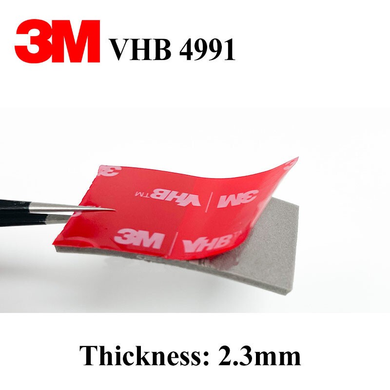 12mm width Gray 3M VHB 4991 Acrylic Foam Double Sided Adheisve Tape 2.3mm thick