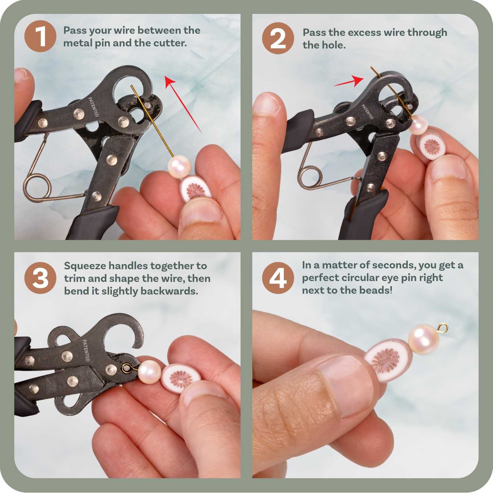Pinzas Para Bucles Para Zurdos Para Alambre De Manualidades Estilo De Lujo