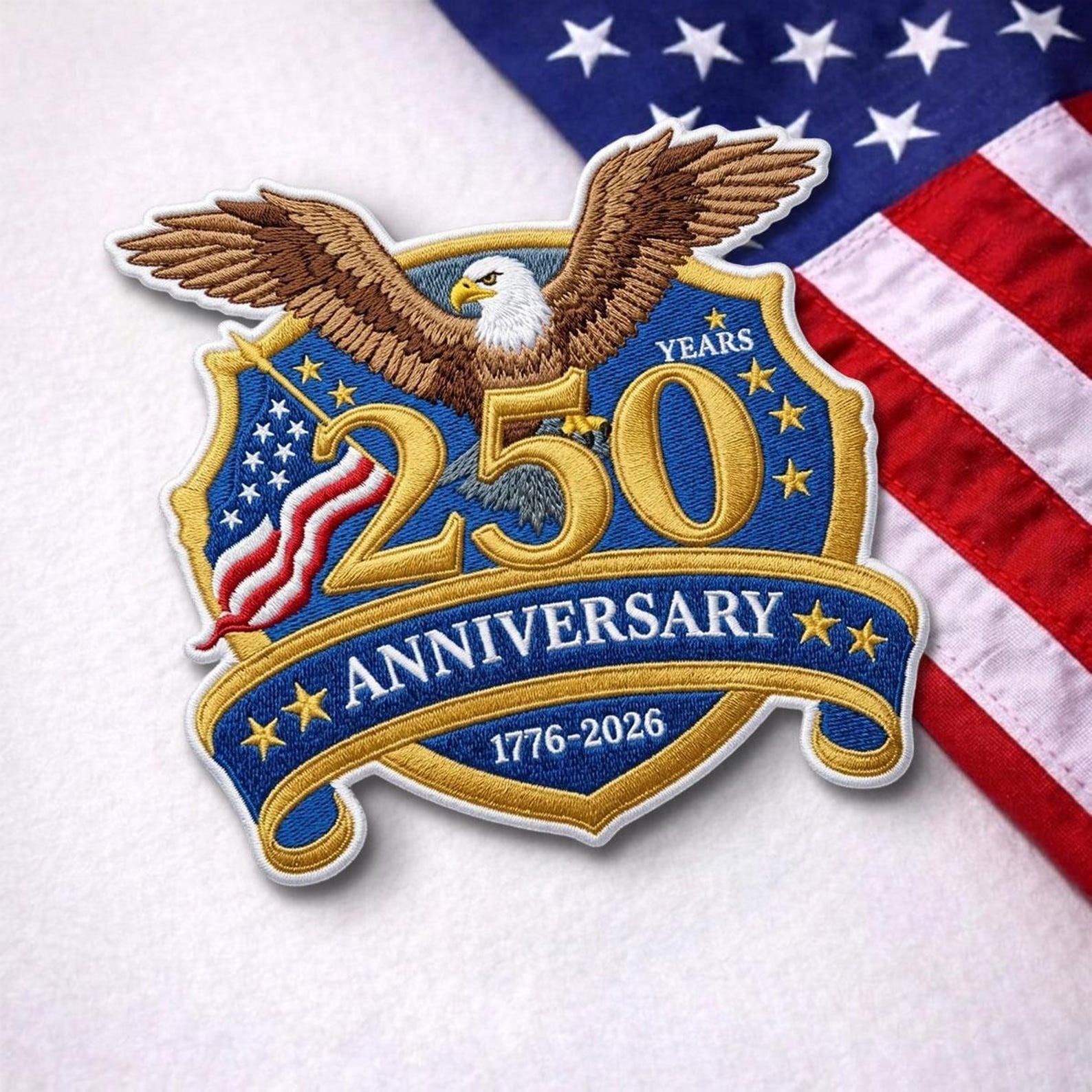 Embroidered America 250 Semiquincentennial Patch USA 250th Anniversary Patches