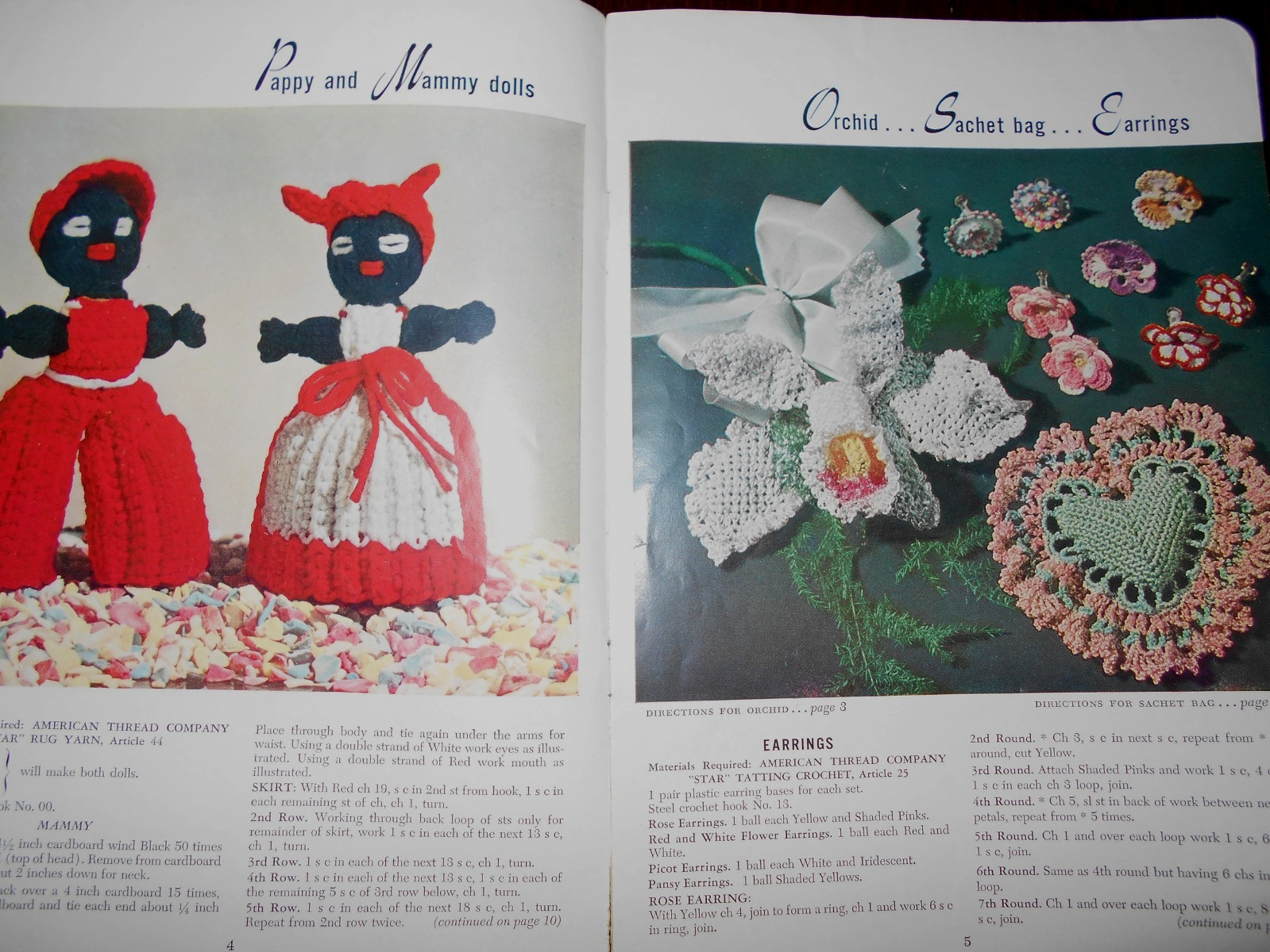 Vintage 6 Crochet Pattern Books for Gifts Bazaar, Star 80-89, Lily 51, Clark 279