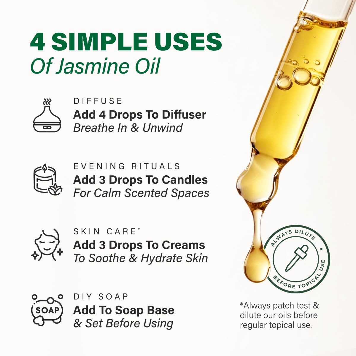 100% Pure Jasmine Oil – 4 Fl Oz 4.00 (Pack of 1), Clear to Pale Yellow