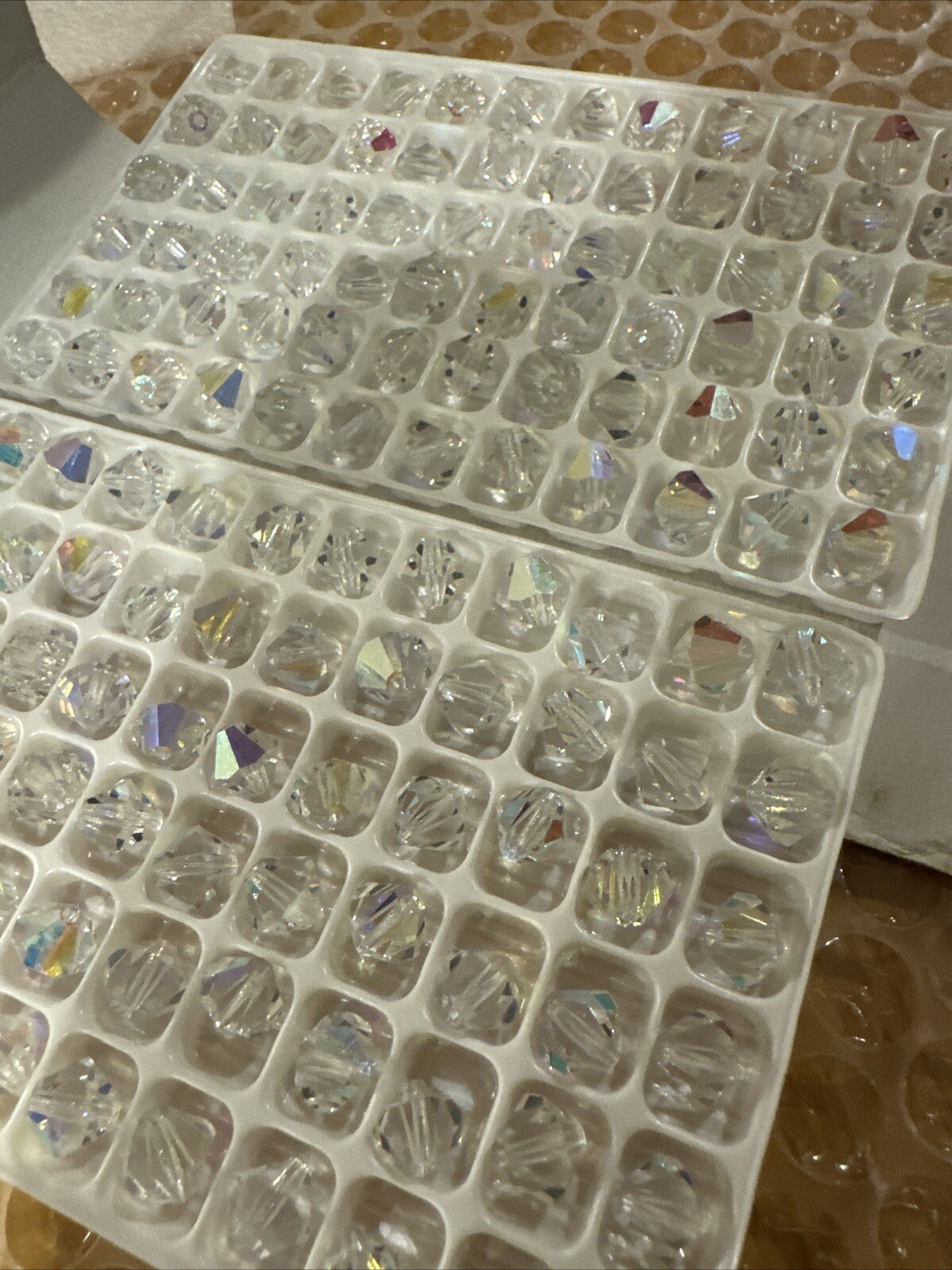 KRALOVNA Czech Bicone Crystal AB 8mm 144 Pcs
