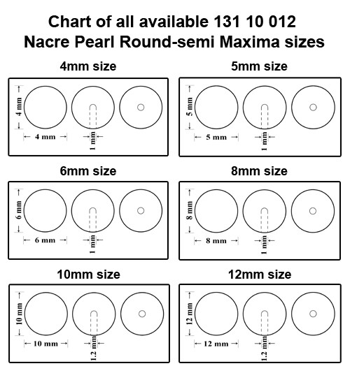 Genuine PRECIOSA 131 10 012 Round MAXIMA Nacre Pearls Half Drilled * Many Colors