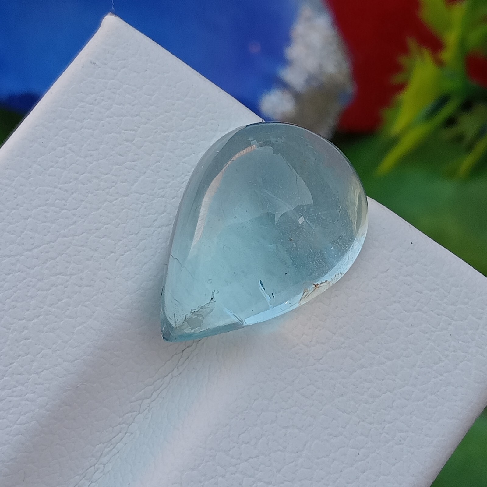 3.40ct Aquamarine Cabochon – 12x9mm Loose Gemstone for Jewelry Making