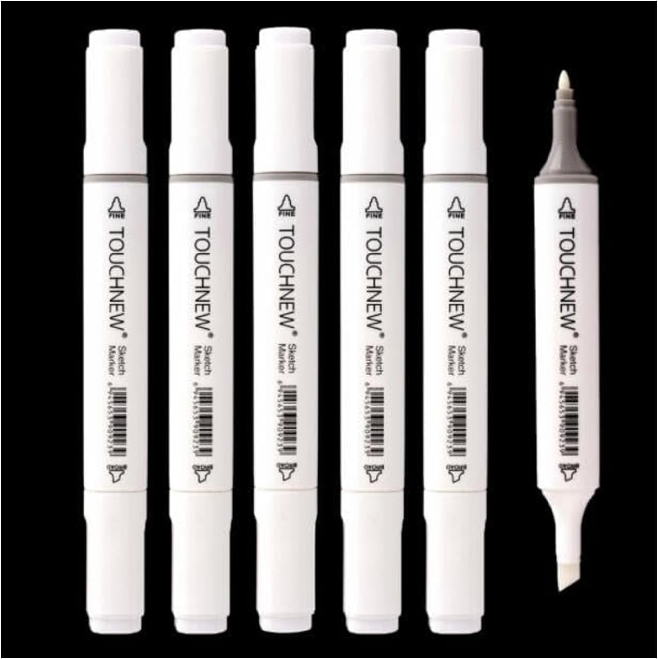 12 Colors Grayscale Art Marker Pen Double-Ended Sketch Markers Alcohol Based Ink