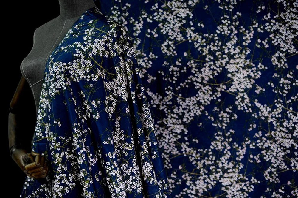 53” Wide By Yard Natural Mulberry Silk Cotton Fabric Soft Shirt Scarf Material