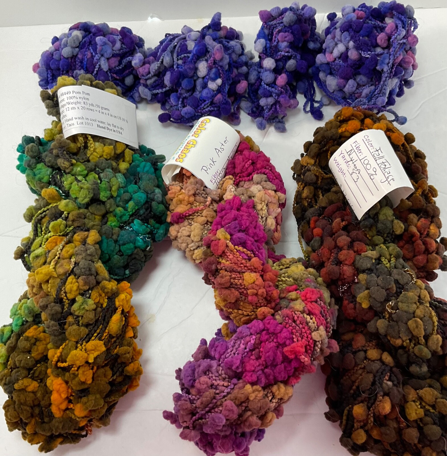 Lucci YarnsHand Painted PomPomYarn Unit 1 Select From Drop Down BoxNylon New