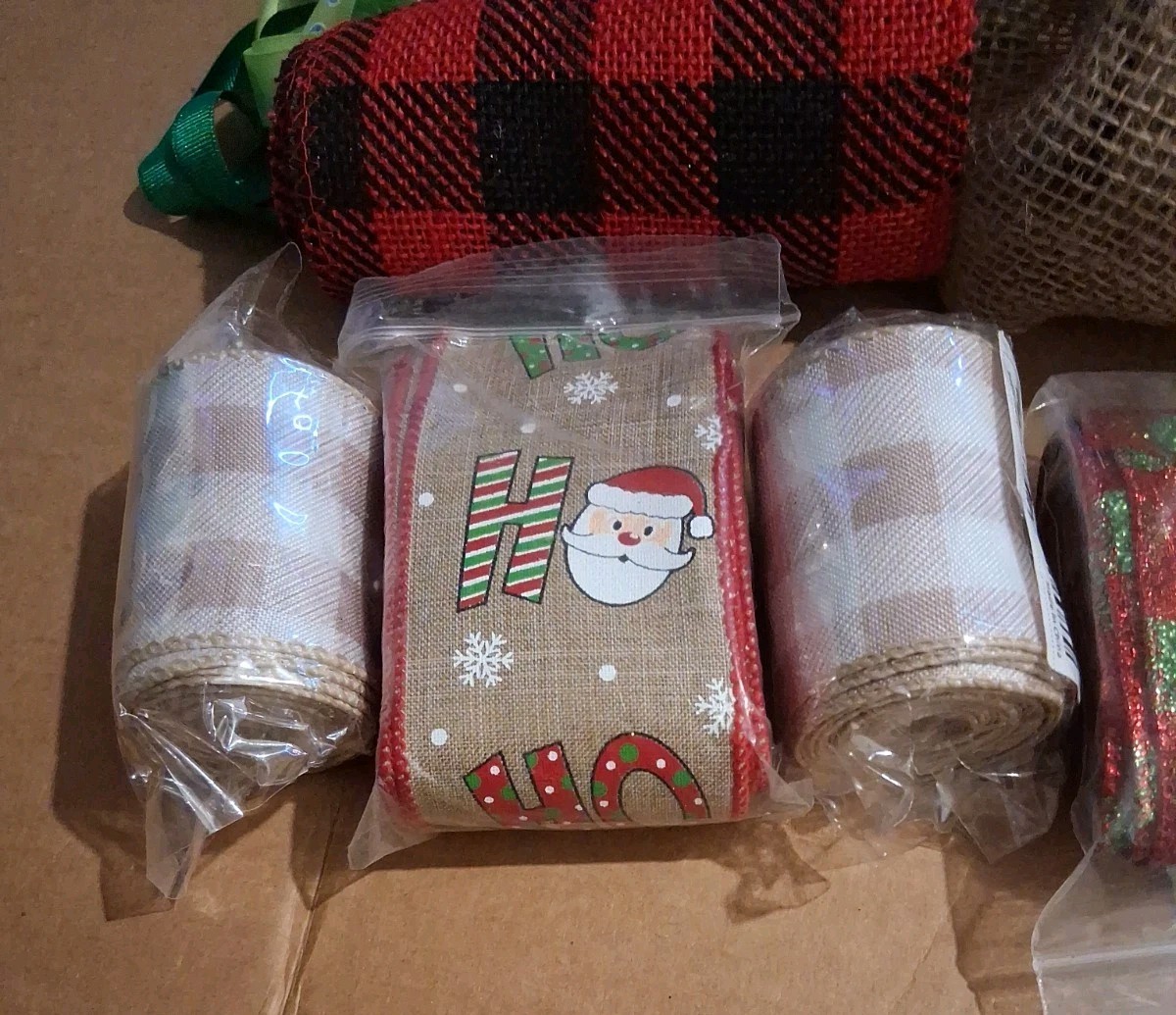 Lot Of Loose Different Styles Sizes Ribbon Trim And Burlap- See Description