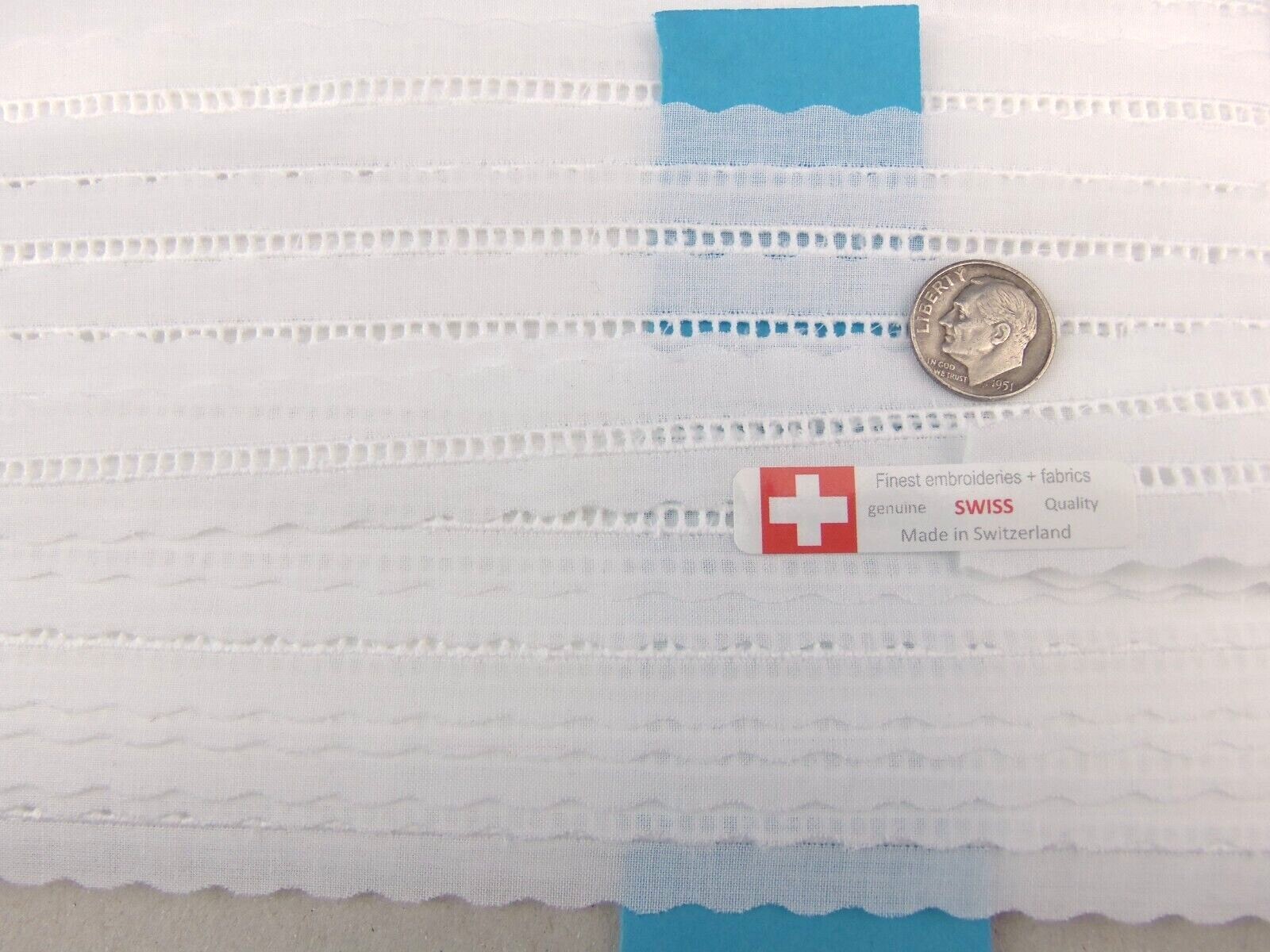 Swiss Entredeux White/Ivory 100% Cotton Heirloom Lace Doll/Craft NEW By the Yard