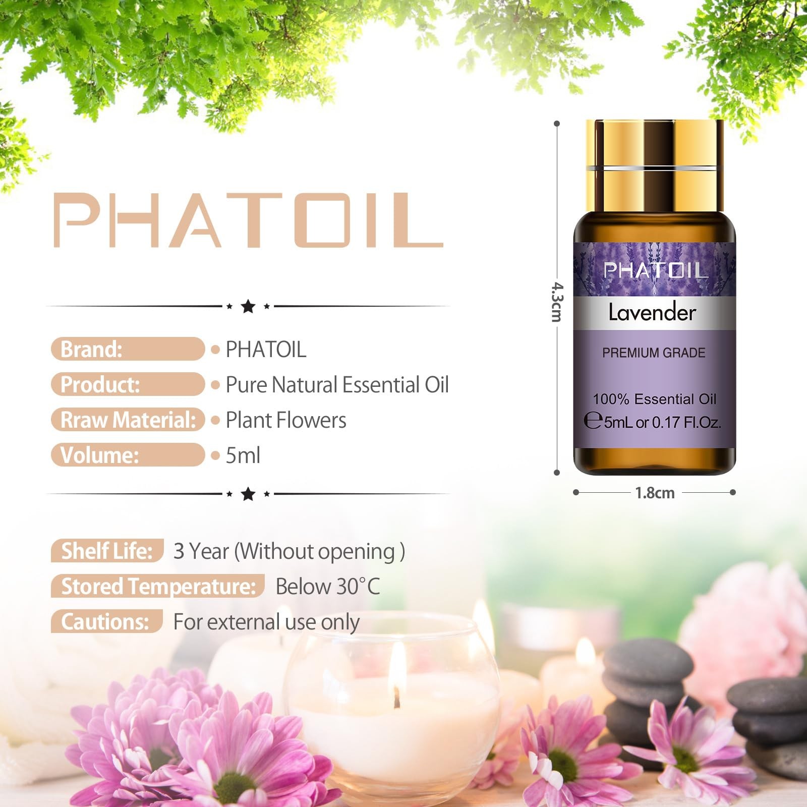 15PCS Pure Essential Oils Gift Set for Diffuser Aromatherapy Soap Candle Making