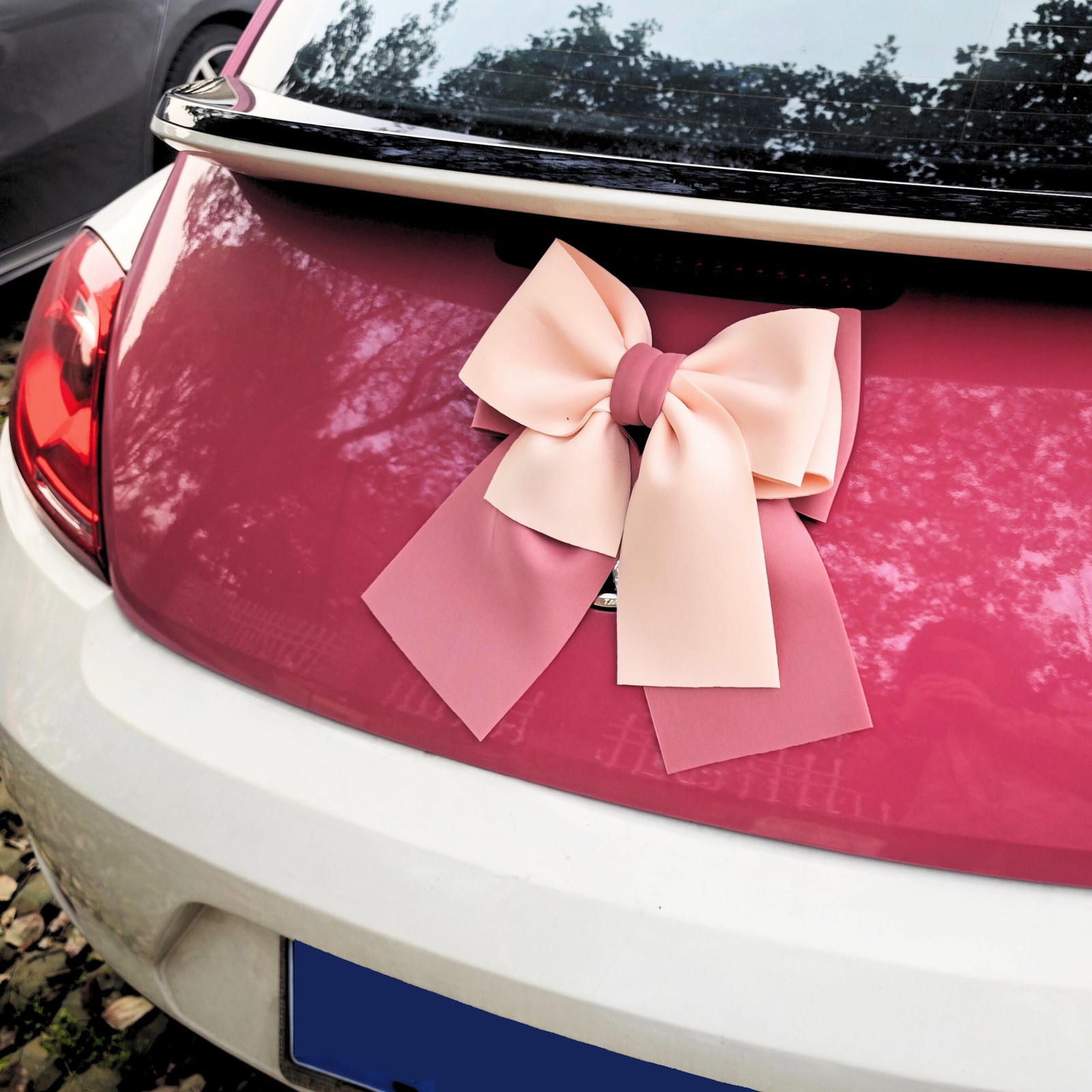 14-15 inchRemovable bow tie car rear trunk extra large car exterior decoration