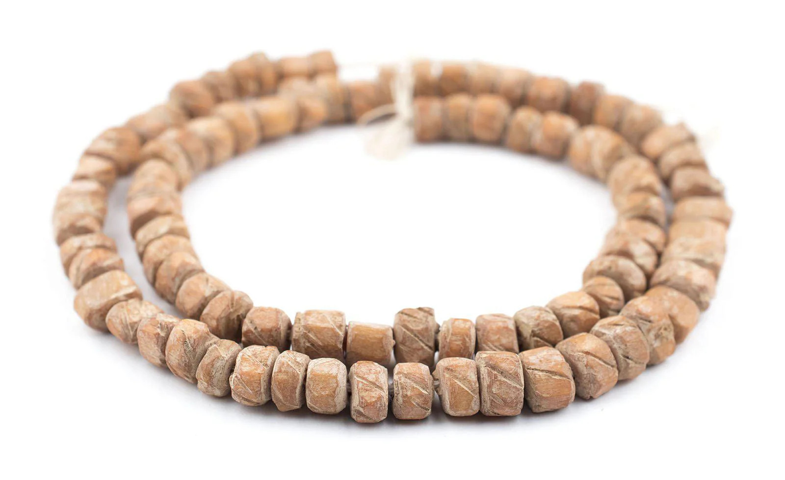 Tan Nigerian Camel Bone Beads Disk 8mm African Brown 17-21 Inch Strand Handmade
