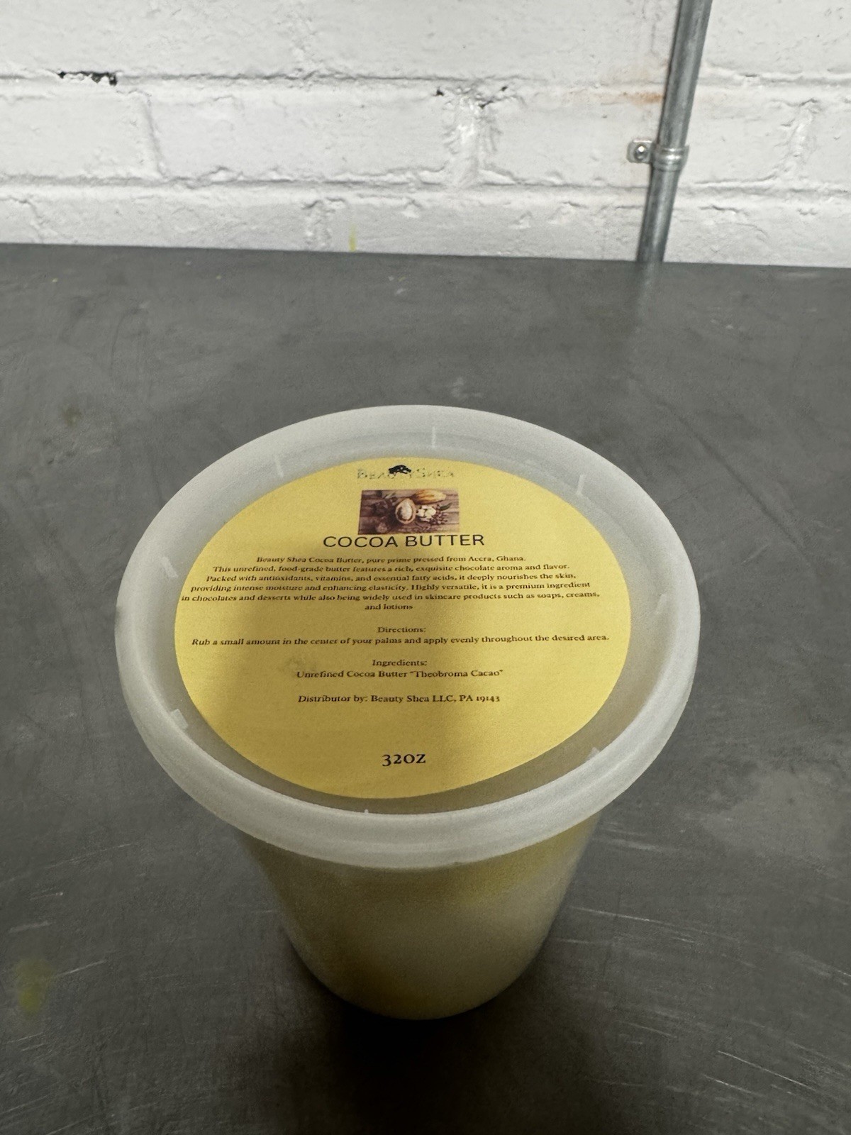 Beauty Shea Unrefined Cocoa Butter 32OZ for Soap Making and Crafts