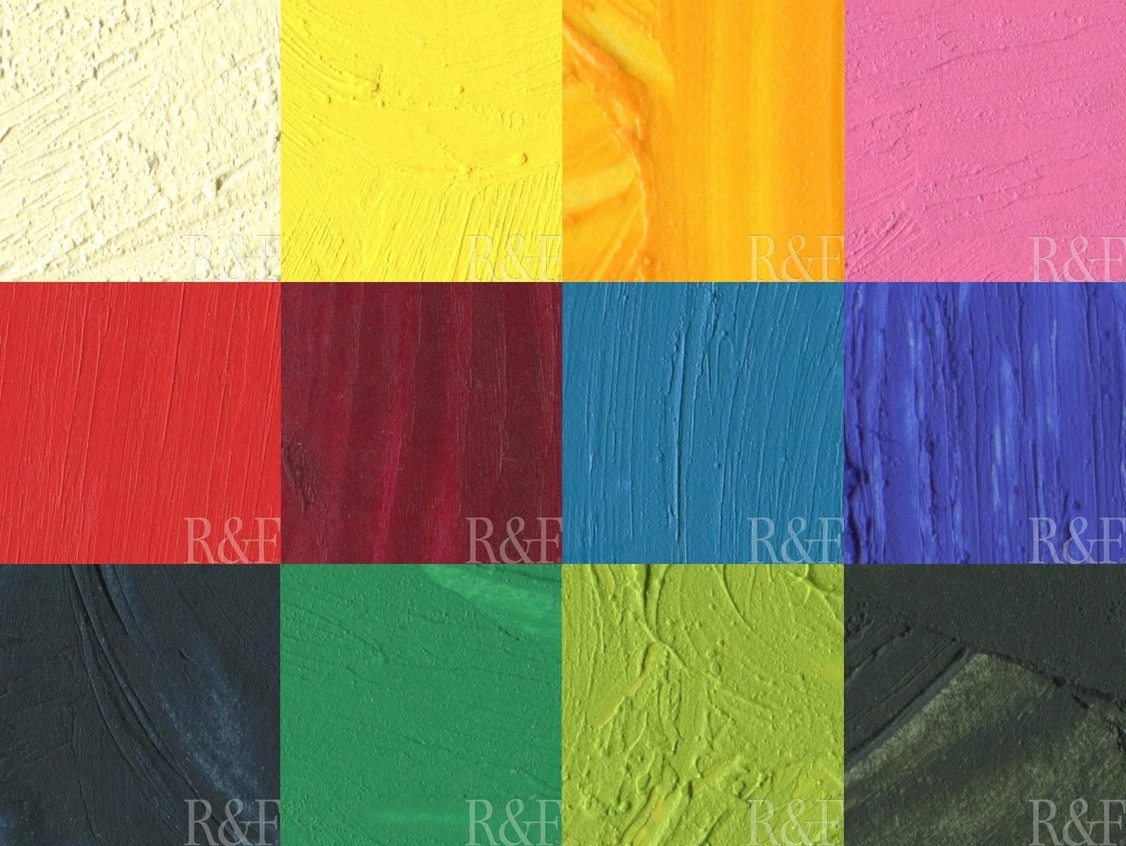 RF Handmade Paints -Pigment Stick Set : 38ml : Painters Dozen Set 1 : 12 Colors
